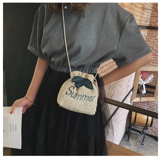 Túi cói nhỏ thêu hoa cúc cute TC12