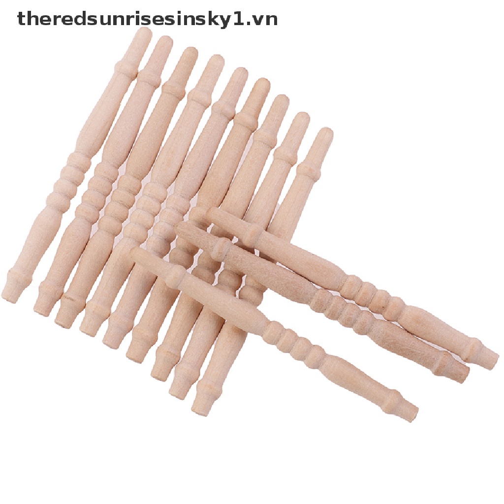 Set 12 mô hình cầu thang gỗ 1:12 trang trí nhà búp bê DIY