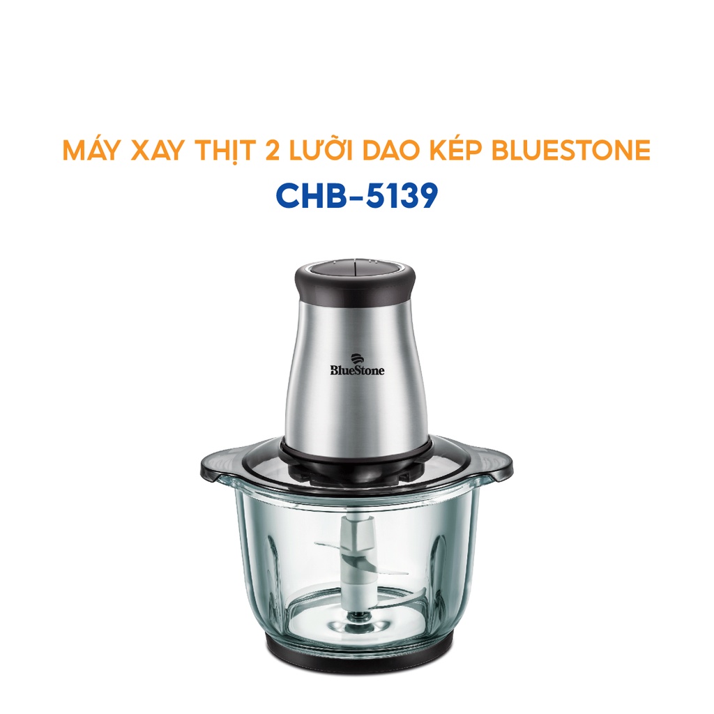 [Mã ELHADEV giảm 4% đơn 300K] Máy Xay Thịt 2 Lưỡi Dao Kép BlueStone CHB-5139 (2L)