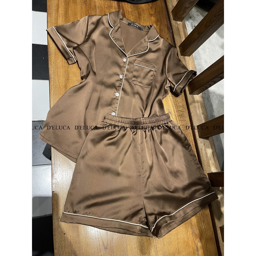 [Hình Thật+Video Tự Quay] 🌸 Bộ Ngủ Nữ Lụa Hàn Cao Cấp 🌸 Pijama Quần Cộc Áo Cộc Màu Trơn Phối Viền Mềm Mại Mặc Hè | BigBuy360 - bigbuy360.vn