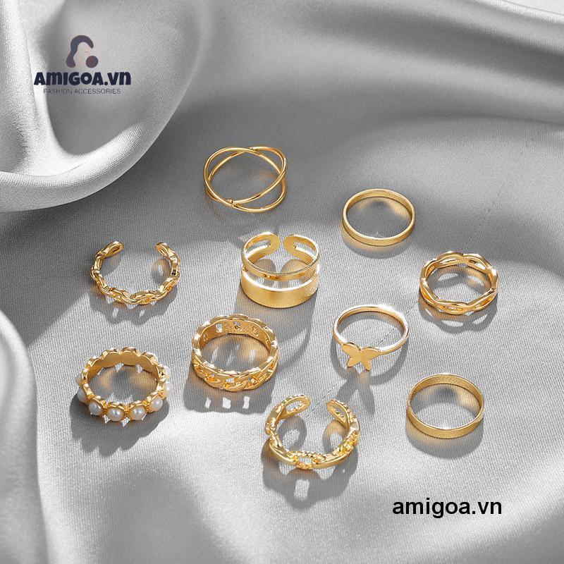 ✨✨Set 10 nhẫn đeo đốt ngón tay thời trang cho nữ