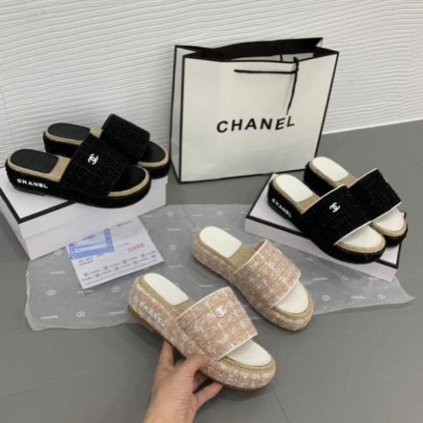 X(ẢNH THẬT) Dép Bánh Mì 5p Chất Dạ Đế Viền Cói Nhẹ Mềm Êm Fullbox Bill Túi Cao Cấp Xịn : L ‣ ◦ ) ))