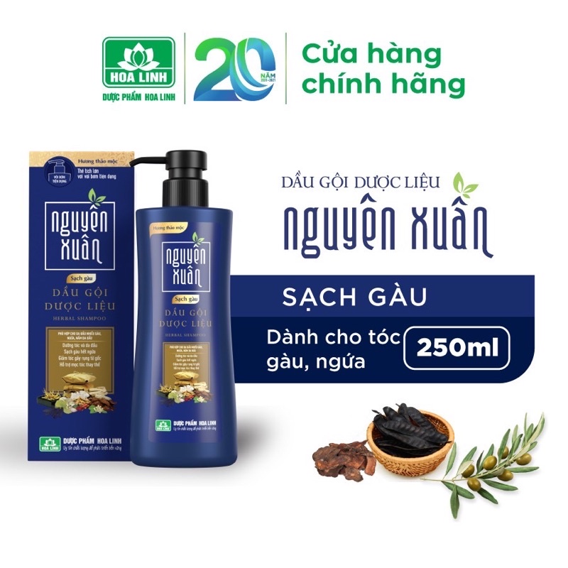 Dầu gội dược liệu Nguyên Xuân sạch Gàu, Ngứa 200ml/250ml