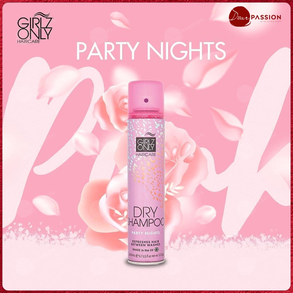 Dầu Gội Khô Girlz Only Sạch Dầu Nhờn, Hết Bết Dính, Giúp Tóc Bồng Bềnh - Girlz Only Dry Shampoo 200ml