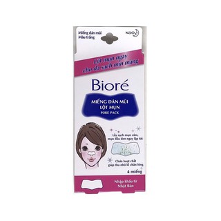 Miếng dán mũi lột mụn Bioré Nhật Bản (4 miếng)