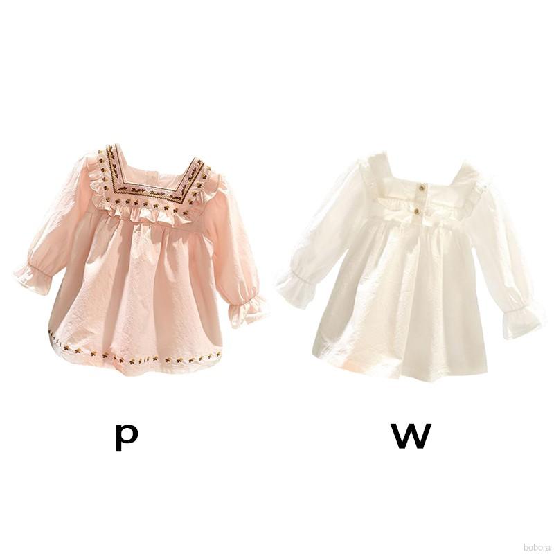 Áo kiểu xếp li tay phồng xinh xắn cho bé gái 1-5 tuổi