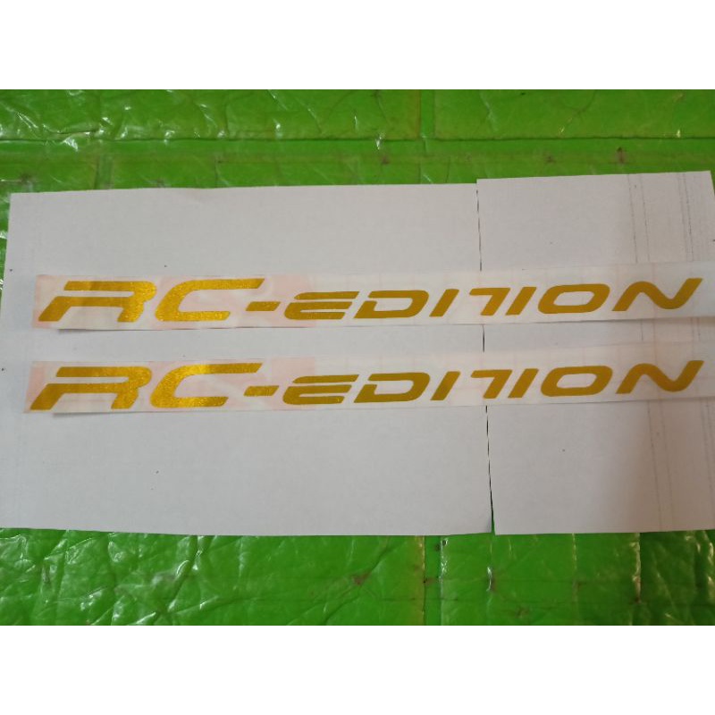 Bộ tem dán phuộc RC Edition màu crôm vàng new