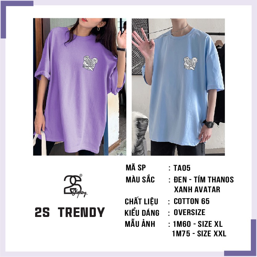 Áo Cộc Tay Form Rộng Unisex Giá Rẻ Cổ Tròn 2S Clothing Trendy Áo Phông Cổ Tròn Nam Form Rộng Basic Style Streetwear TA05