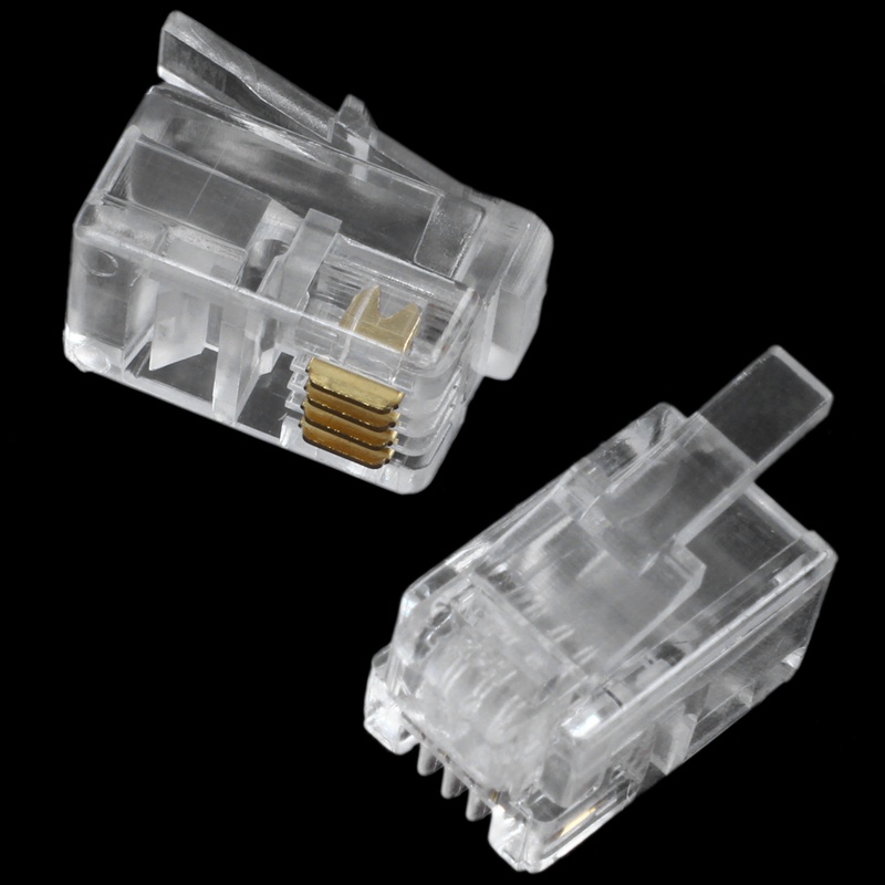 Set 30 đầu nối điện thoại 4P4C RJ9