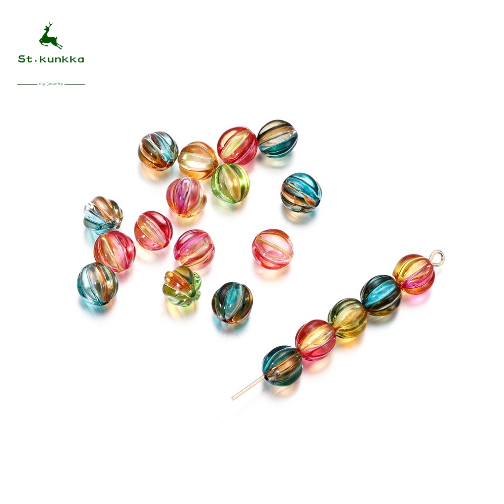 Bộ 30 hạt nhựa acrylic St.kunkka hình bí ngô thời trang