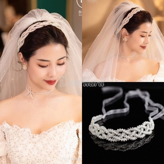 Băng đô đính ngọc trai thời trang Hàn Quốc cho nữ