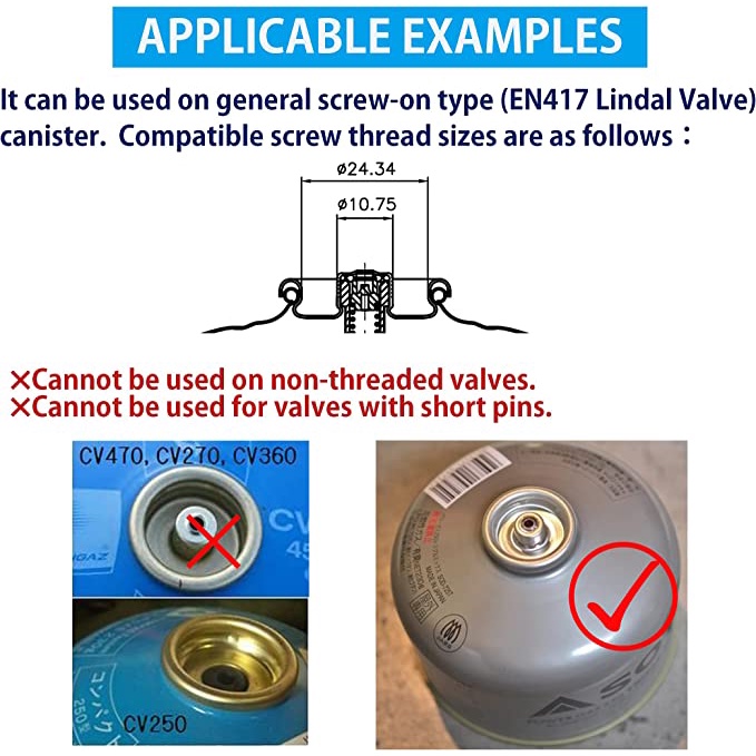 Phụ kiện cây nối dài bình gas mini Campingmoon Z27