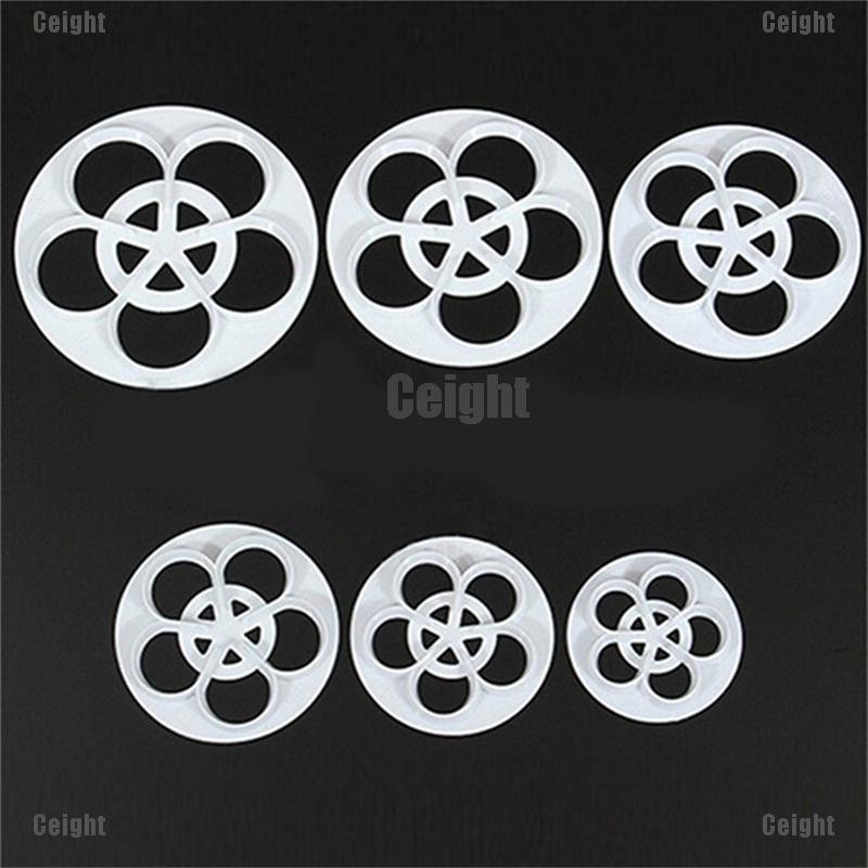 Set 6 khuôn làm bánh trang trí hình hoa hồng tiện dụng