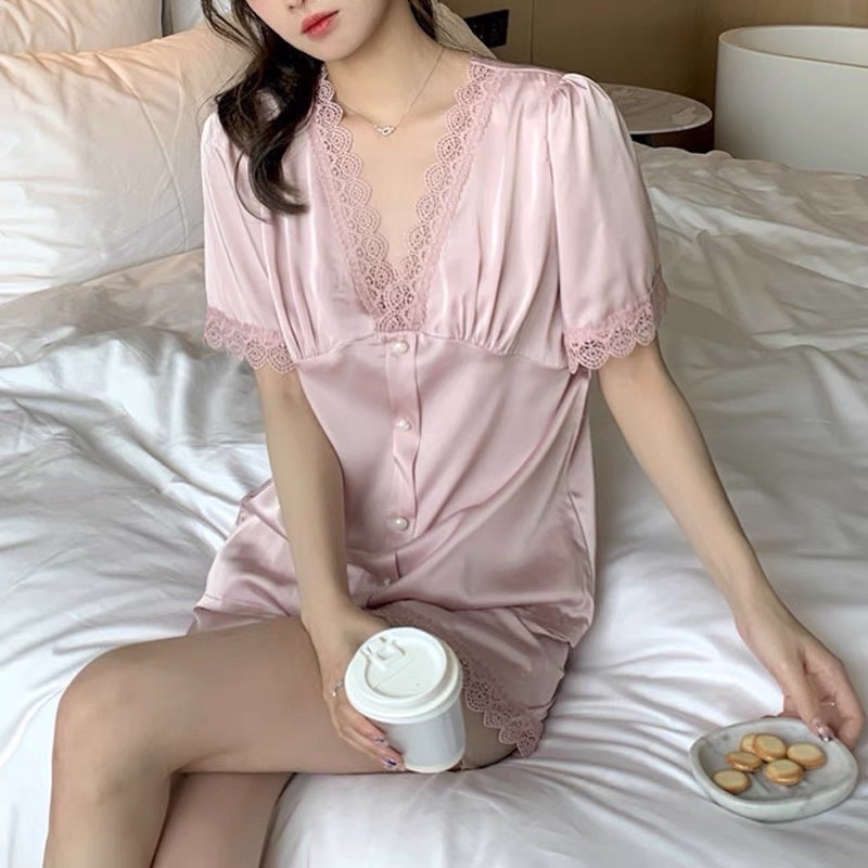 Bộ lụa phối ren 3 màu