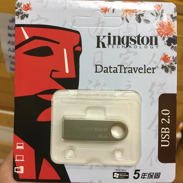 USB 2.0 kingston dung lượng 8GB - hàng chính hãng