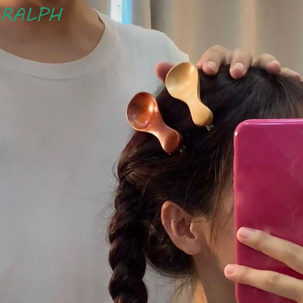 Kẹp tóc hình chiếc muỗng bằng gỗ dễ thương phong cách Hàn Quốc cho nữ