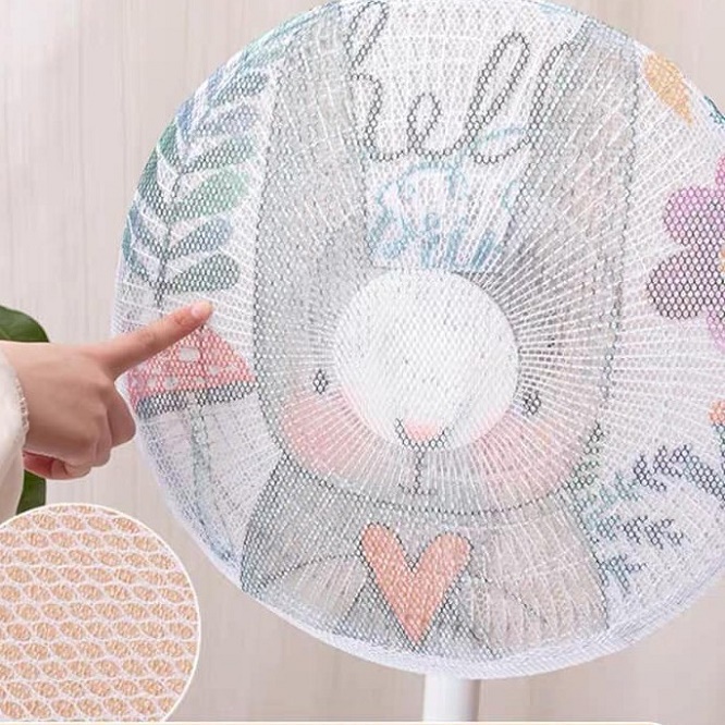 Bọc quạt lưới an toàn cho bé size lớn có dây rút