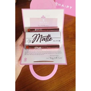 (MUA 1 TẶNG 1) Son kem Ha:py Matte đủ màu combo 2 thỏi handmade