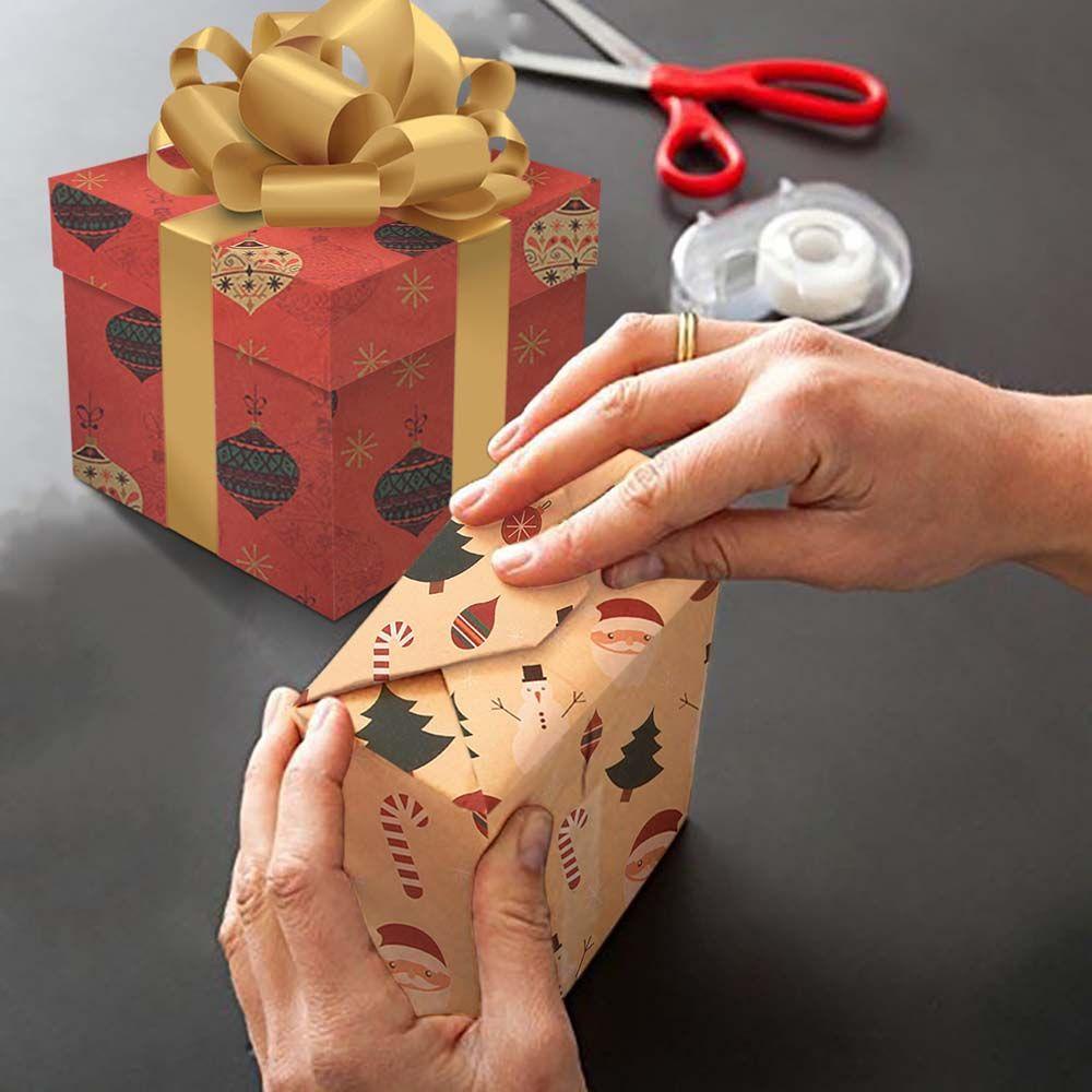 Giấy Kraft Gói Quà Giáng Sinh Hình Hoa Tuyết DIY