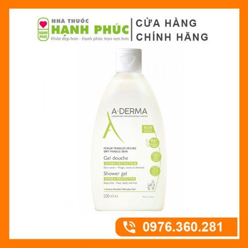 Sữa tắm giảm mụn lưng Aderma của Pháp 500ml dành cho da thường