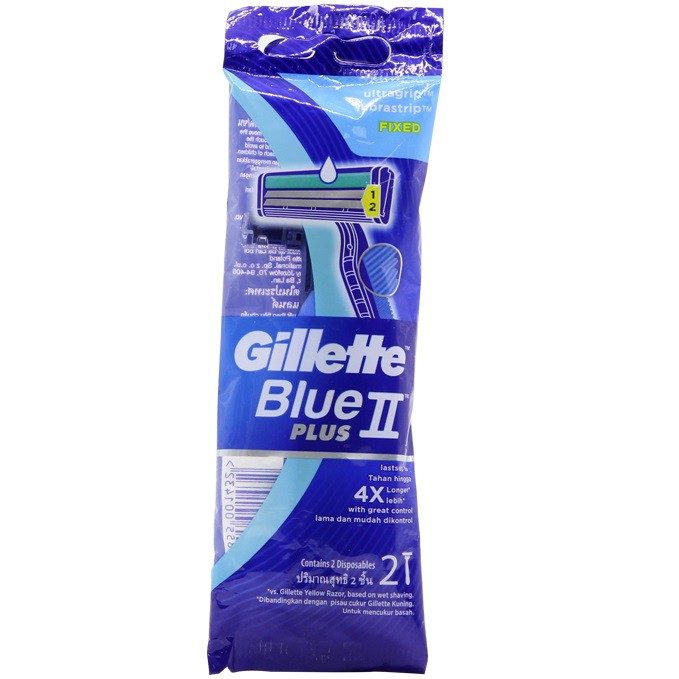 Dao Cạo Râu Gillette Blue Plus II (Gói 2 cây)