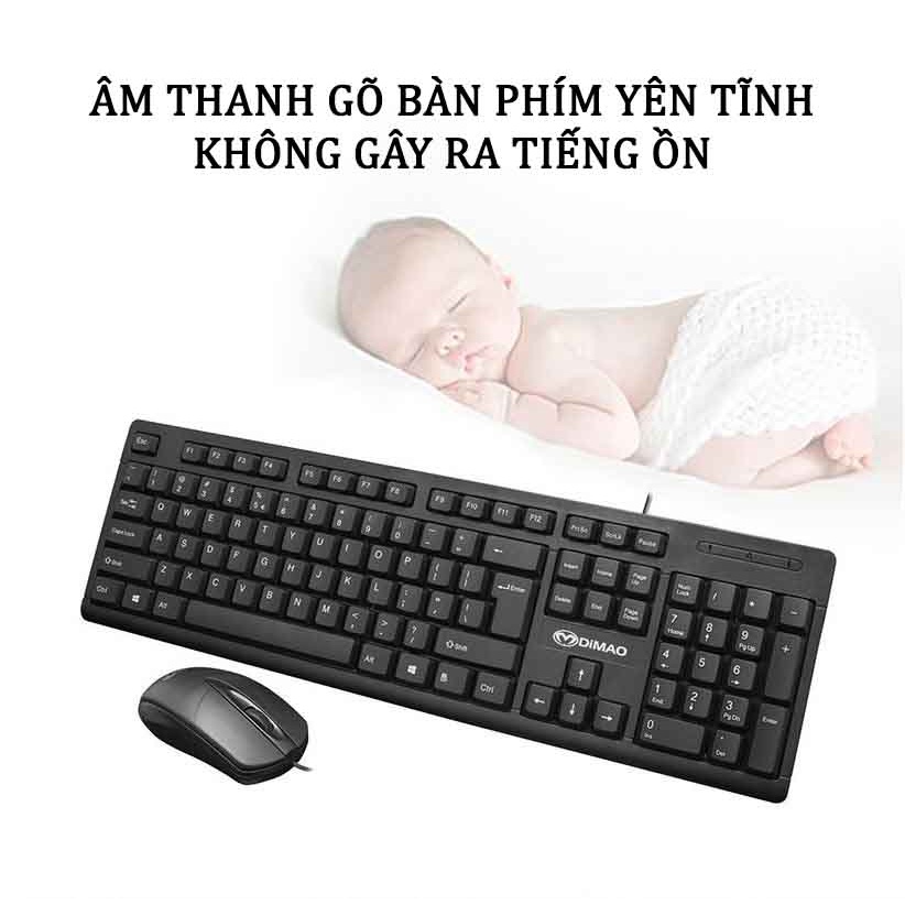 Bàn Phím Máy Tính Dimao Dk511 Có Dây Mini Nhỏ Gọn ko Ồn Màu Đen Dùng Cho Máy Bàn Xách Tay Laptop/laptop táo Giá Rẻ