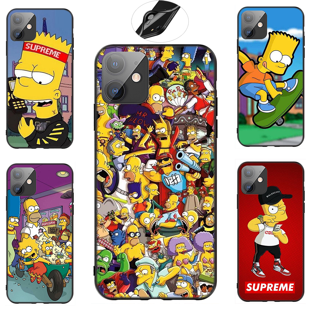 iPhone XR X Xs Max 7 8 6s 6 Plus 7+ 8+ 5 5s SE 2020 Casing Soft Case 112LU Simpson Cartoon mobile phone case