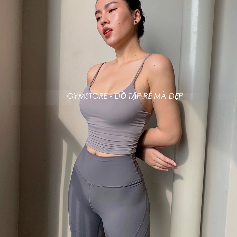 Áo Bra Lót Hai Dây Croptop CÓ MÚT Thể Thao Nữ Tập Gym Yoga Thun Poly Thoáng Mát Cực Mịn Tôn Dáng 𝐆𝐘𝐌𝐒𝐓𝐎𝐑𝐄 2081