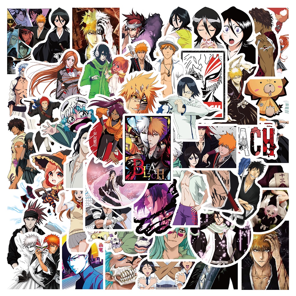 Bộ 10/50 Sticker Hoạt Hình Chống Thấm Nước