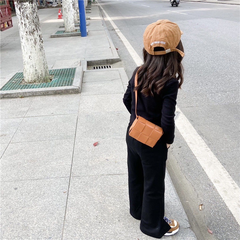 Túi Đeo Chéo Hình Vuông Cỡ Nhỏ Phong Cách Phương Tây Thời Trang Mùa Hè Xinh Xắn Cho Bé Gái