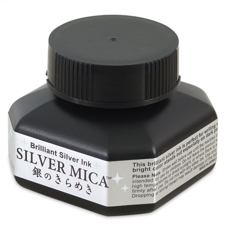 Mực nhũ bạc Kuretake SIlver Mica, 60ml