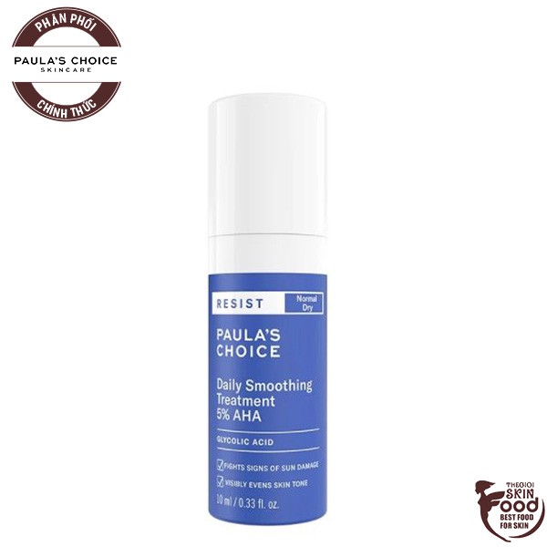 Kem Loại Bỏ Tế Bào Chết Làm Mềm Da Chứa 5% AHA Paula's Choice Resist Daily Smoothing Treatment With 5% AHA 50ml