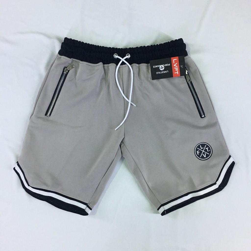 Quần LVFT thun POLY thể thao màu đen đỏ xám co giãn 4 chiều form Body thấm mồi hôi