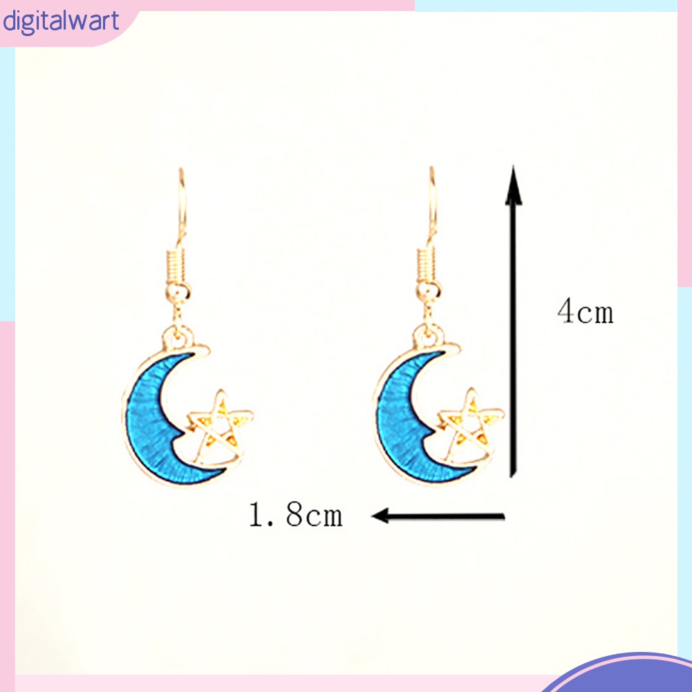 Đôi bông tai hình trăng và sao xinh xắn, trẻ trung cho nữ