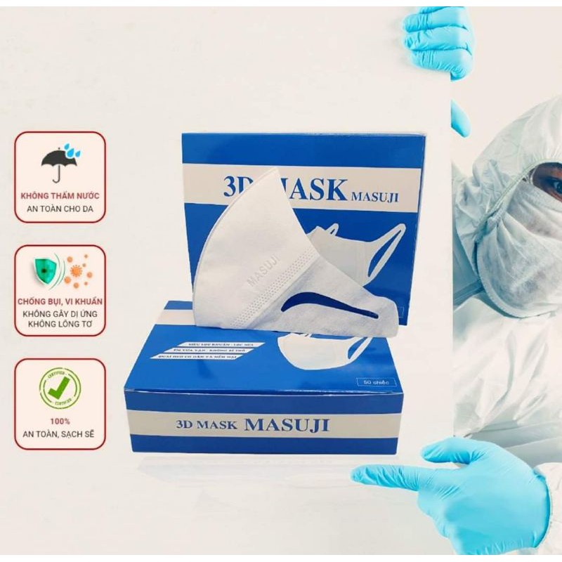 [Giá sỉ] Khẩu trang 3D mask hộp 50 chiếc siêu ôm sát, thoáng mát, không lem son | BigBuy360 - bigbuy360.vn