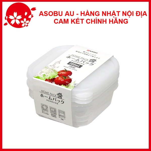 Set 3 hộp nhựa 380ml  Nakaya NỘI ĐỊA NHẬT BẢN