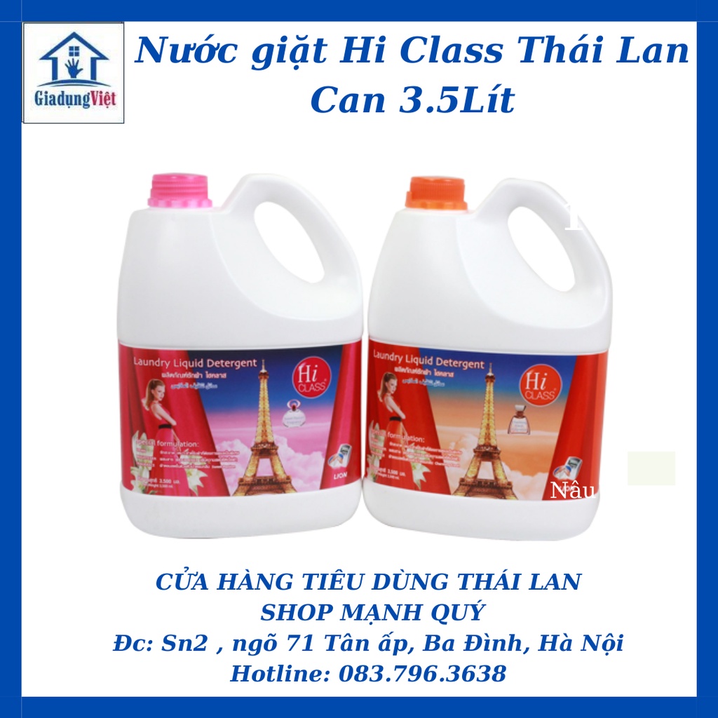 Nước giặt xả 2 trong 1 Hi Class Thái Lan 3.5L (#thai)