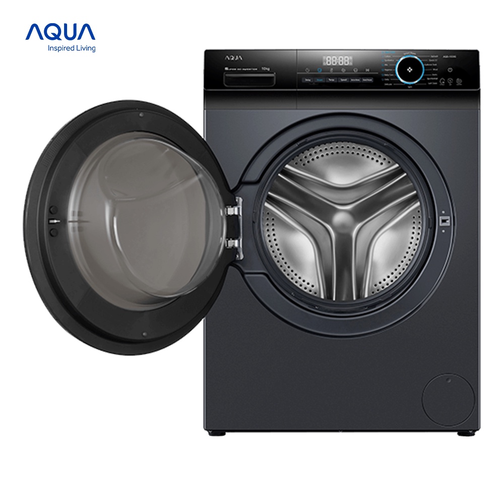 Freeship Toàn Quốc - Máy giặt cửa trước Aqua 10kg AQD-D1003G.BK