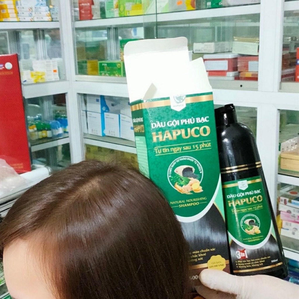 DẦu gội phủ bạc Hapuco 500ml