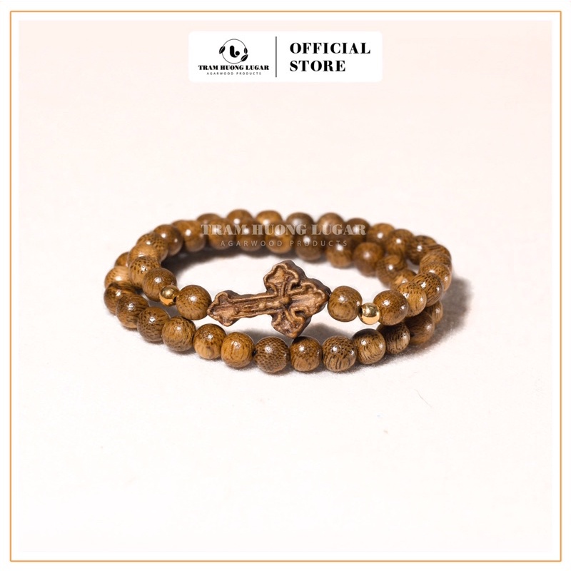 Chuỗi tràng hạt Mân Côi 50 hạt - Thương Hiệu Trầm Hương Lugar - Size 6|8mm