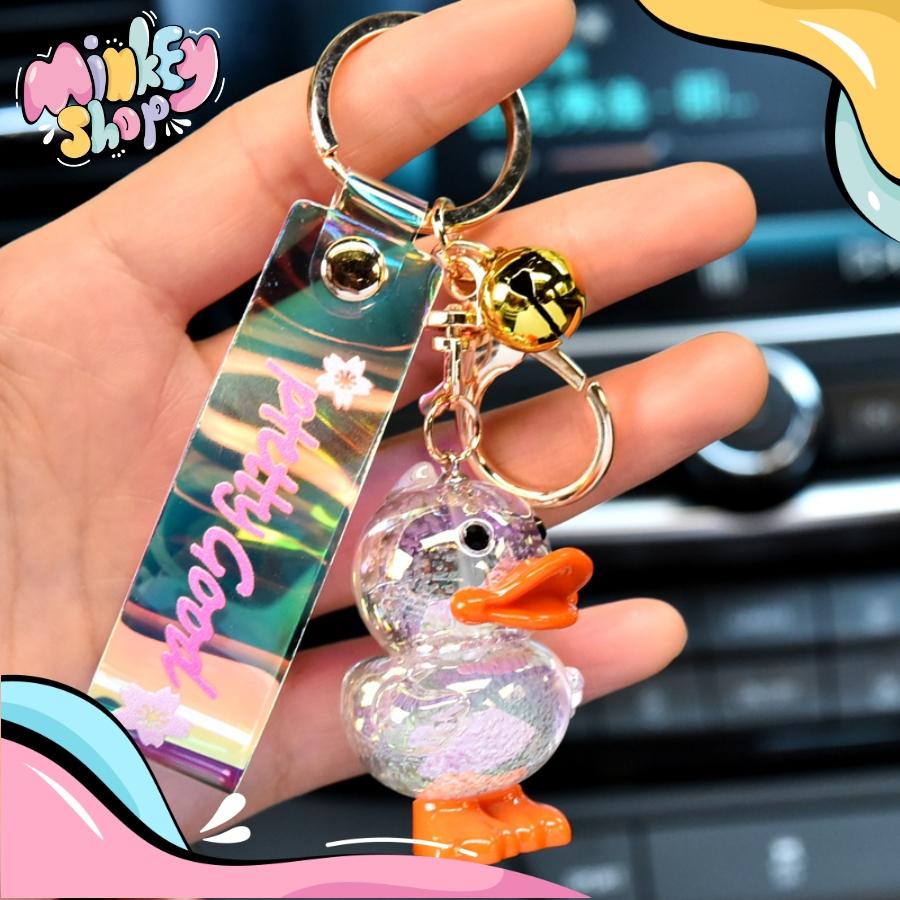 Móc Khóa Vịt Pha Lê Cao Cấp Đáng Yêu Với Nhiều Màu Sắc Cute Phụ Kiện Túi Xách Balo Dễ Thương 02MKV -Minkey
