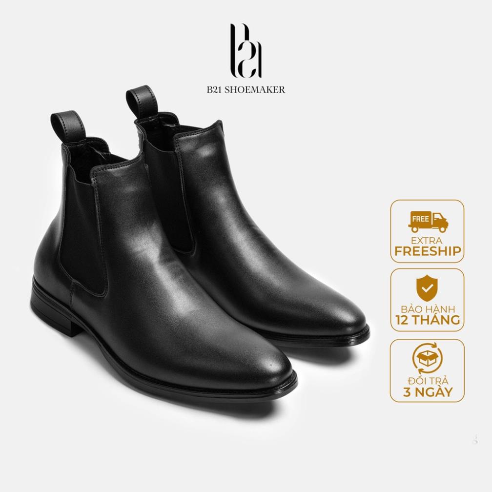 😹 Giày Tây Nam Chelsea Boot B21 Shoemaker Cổ Cao Da PU Loại 1 Đi Trên 6 Tháng Công Sở Tăng Chiều Cao Classic Full Box