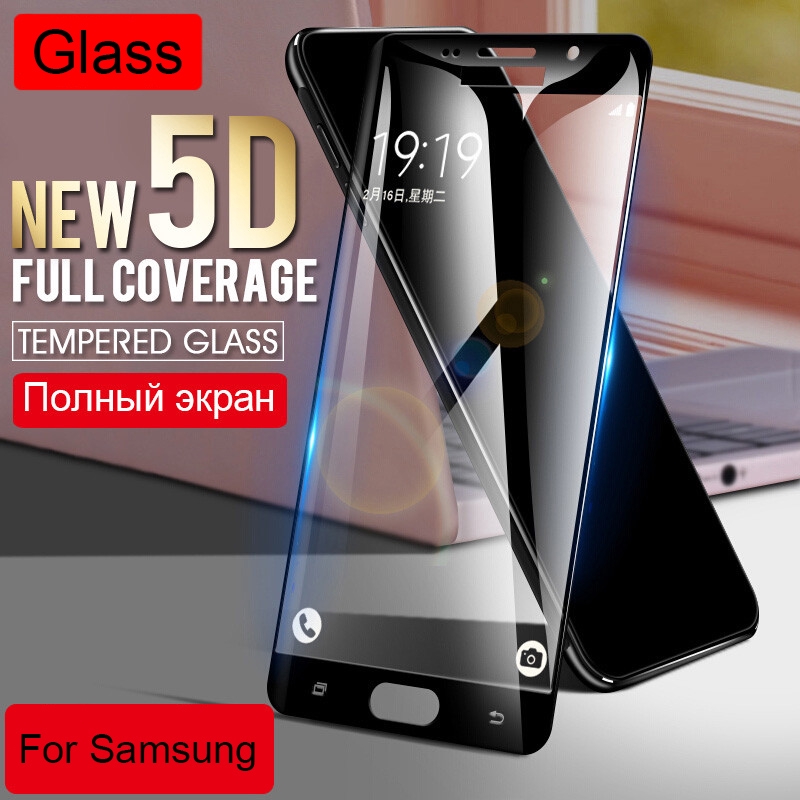 Kính cường lực 5D cho điện thoại Samsung Galaxy S20 Ultra S10 S9 S8 Plus J7 Plus J2 Core C9 C7 A9 Pro J2 J5 J7 2015