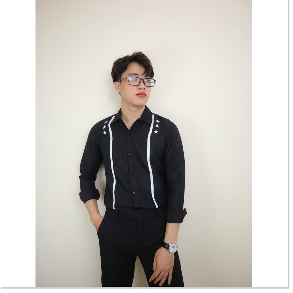 Áo sơ mi in thêu dài tay nam nữ cực đẹp phù hợp phong cách thời thượng KME FASHION