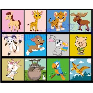 Tranh sơn dầu số hóa hình động vật tranh tô màu sơn dầu