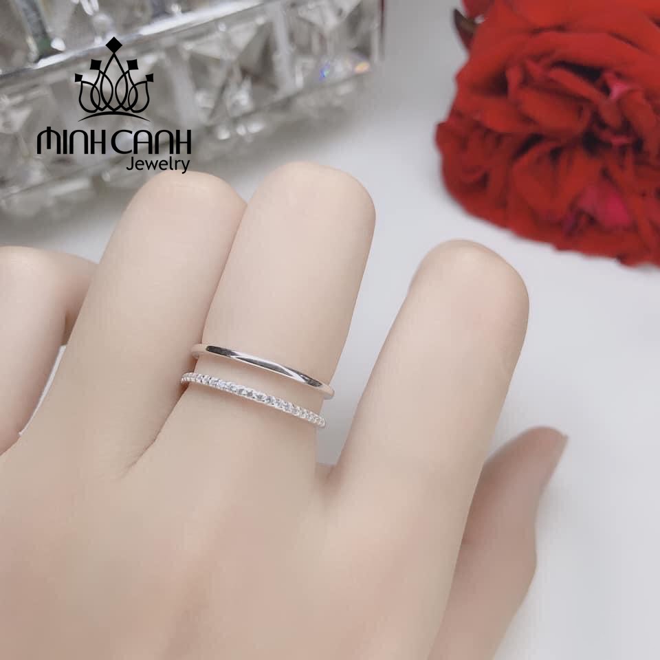 Nhẫn Nữ Bạc 925 Song Song Freesize - Minh Canh Jewelry