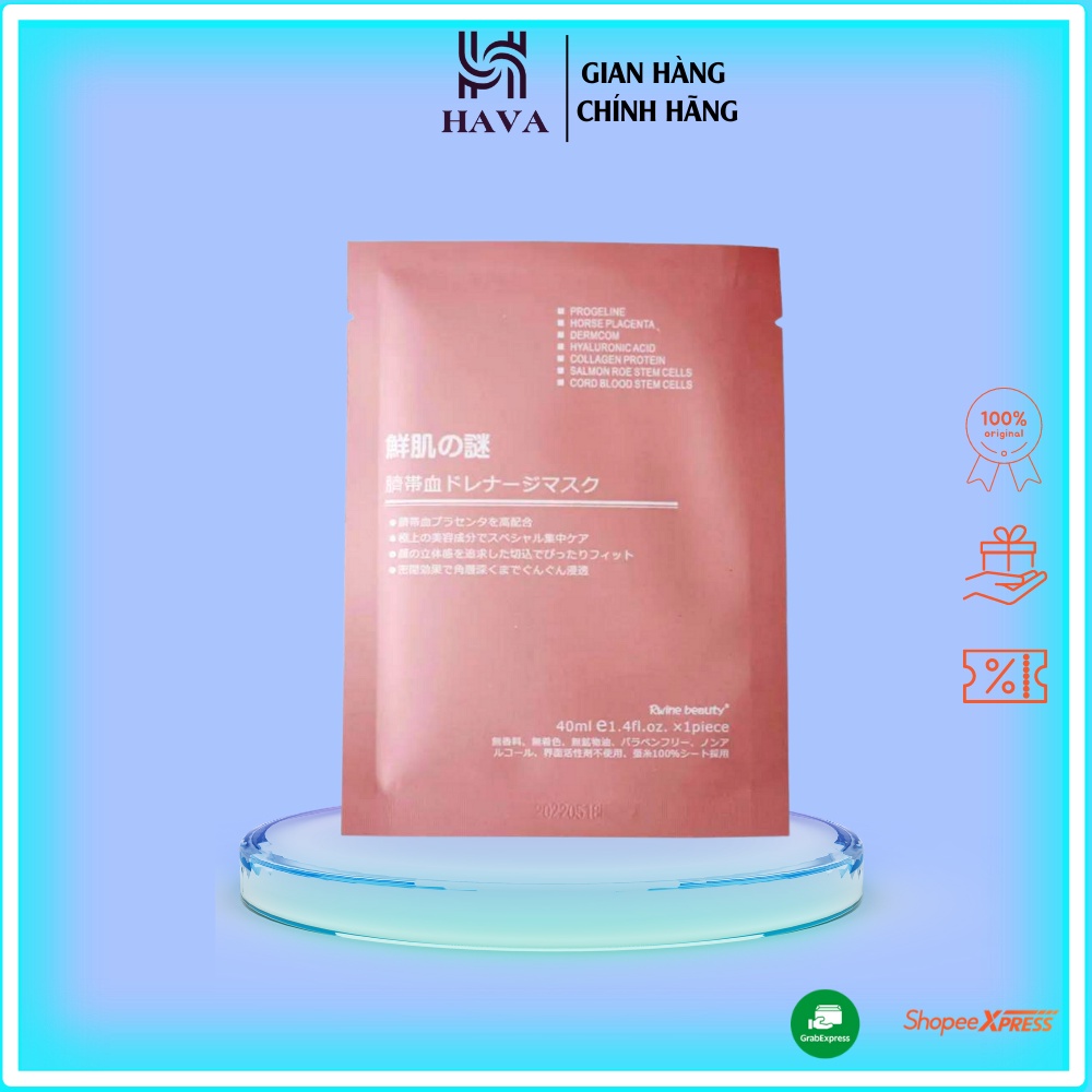 Mặt Nạ Nhau Thai Cừu Nhật Bản Trắng Da Dưỡng Ẩm lẻ 1 miếng