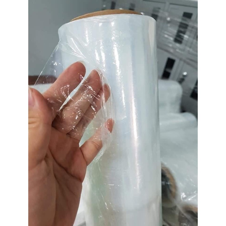 Màng PE/Màng Chít Bọc Hàng Quấn Bụng Khổ 25cm 1kg Lõi 0.5kg