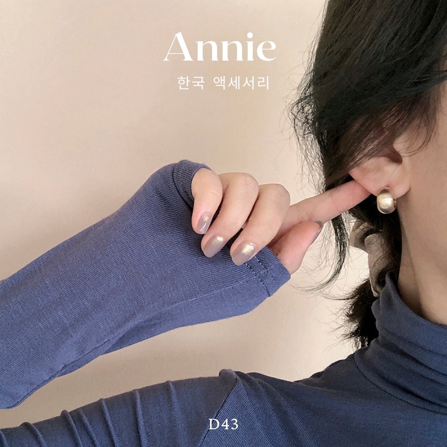 Bông tai mạ vàng phong cách hàn quốc đơn giản nữ tính ANNIE - D43