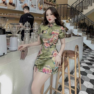 ĐẦM BODY SƯỜN XÁM NGẮN IN HỌA TIẾT SANG TRỌNG THỜI TRANG NỮ MEDUSA SXN70